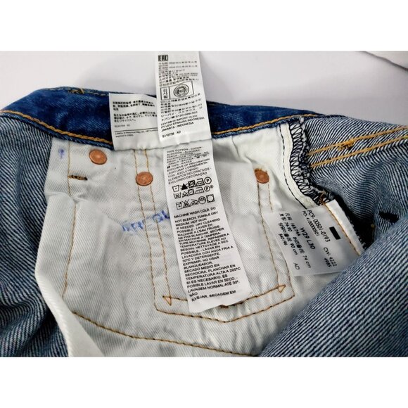 Levis Premium 501 Original Fit Jeans 29x30 Men’s Button-Fly Straight Leg Denim C - Picture 10 of 12
